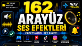 162 Profesyonel Arayüz Ses Efekti Paketi (WAV)