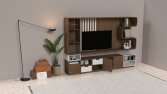 Geleneksel Çizgilere Sahip Modern TV Ünitesi