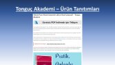Tonguç Akademi – Ürün Tanıtımları