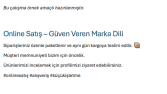 Online Satış – Güven Veren Marka Dili
