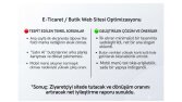 X E-Ticaret / Butik Web Sitesi Optimizasyonu