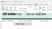 Fiyat teklifi excel
