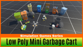 Low Poly Mini Garbage Cart