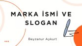Marka adı ve slogan önerisi