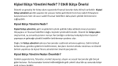 Kişisel Bütçe Yönetimi Nedir? 