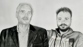 İki Kişilik Karakalem Portre