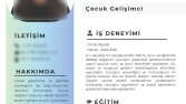 Çocuk Gelişim Sektörüne Özel Profesyonel CV Tasarımı