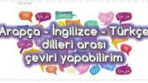 Arapça-Türkçe-İngilizce dillerinde çeviri