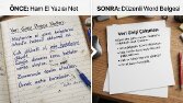 El Yazısından Word Belgesine Aktarım Çalışmasın