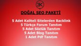 Doğal Seo Paketi