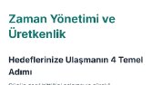 Zaman Yönetimi ve Üretkenlik Rehberi