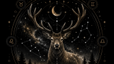 Kozmik Geyik - Astroloji Temalı Dijital İllüstrasyon