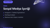 Ben, işletmen için aylık sosyal medya içeriği üretirim.