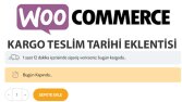 Ben, woocommerce kargo süresi eklentisi yaparım