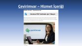 Çevirimvar – Hizmet İçeriği