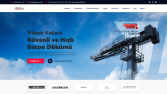 Beton şirketi için kurumsal web site