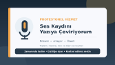 Ses Kaydını Yazıya Dönüştürme Örneği
