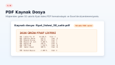 PDF fiyat listesini Excel tablosuna dönüştürme