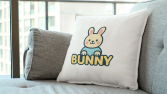 Bunny Baby-Bunny temalı eğlenceli çocuk markası logosu