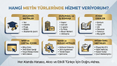 Hangi Metin Türlerinde Hizmet Veriyorum?