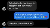 Türk organik takipçi 