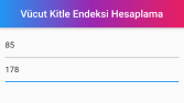 Vücut Kitle Endeksi Hesaplama - Mobil Uygulama