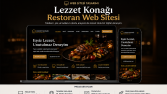 Lezzet konağı restoran web sitesi tasarımı- responsive