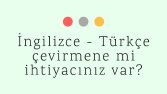 İngilizce - Türkçe Çeviri