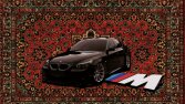 Vintage halı üzerine telif hakkı olmadan bmw e60 modellemesi