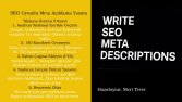 SEO Uyumlu Meta Açıklama Yazımı