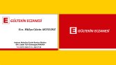 Gültekin Eczanesi Kartvizit Tasarımı