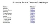 10 Adet Forum ve Sözlükte Tanıtım Çalışması