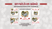 Sevgililer günü 14 şubat gönderi şablonu