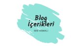 Blog İçeriklerim