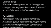 İngilizce Çeviri örnekleri