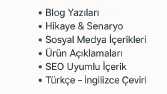 "SEO uyumlu, yaratıcı ve dönüştüren metinler"