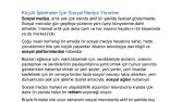 Küçük İşletmeler için Sosyal Medya Yönetimi