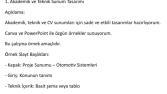 Akademik ve Teknik Sunum Tasarımı