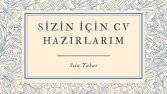 Kelimelerle İz Bırakın: Profesyonel CV ve Ön Yazı Hizmeti