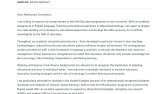 Academic Motivation Letter | MA Application – Writing Sample