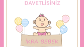 Bebek mevlid davetiye