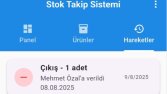 STOK TAKİP APP