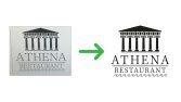 Athena Restaurant Logosunun Vektörel'e Dönüşümü
