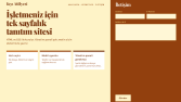 Tek Sayfalık Tanıtım Sitesi (HTML/CSS)