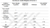 SPSS ile gerçekleştirilen analizlerin tablo şeklinde ÖRNEĞİ