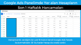 Son 1 Haftalık Google Harcaması: 8 Bin TL