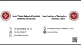 İYTE Rektör Özel Kalemliği kurumsal kimlik tasarımı