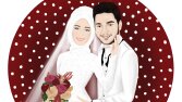 gelin ve damat illüstrasyonu