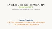 English ↔ Turkish Professional Translation Sample