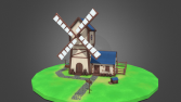 Yapmış olduğum low poly değirmen